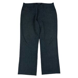 Alberto Ceramica Comfort Fit Charcoal Polyester Blend 5 Pocket Pants Mens 36X29